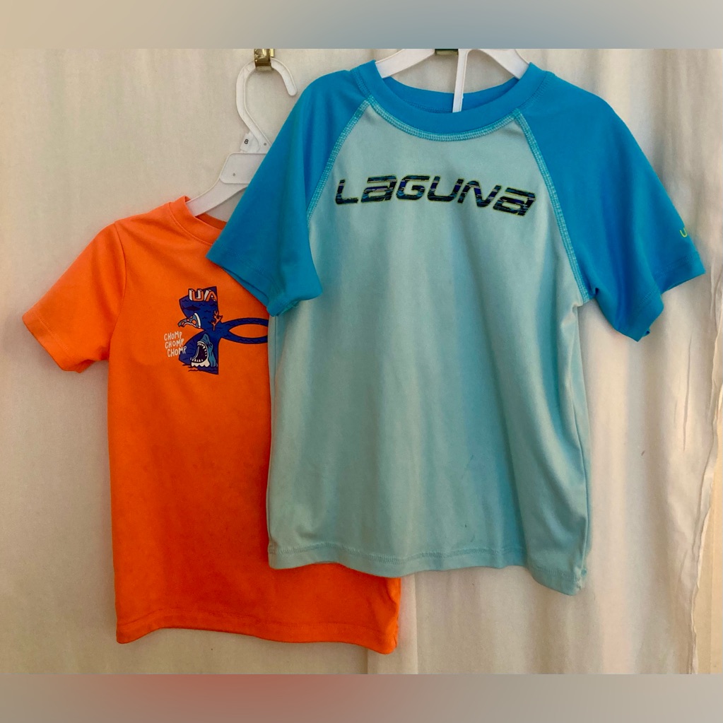 Set Of 2 Activewear Boy’s Tops Under Armour & Laguna Size 5